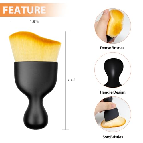 Car Interior Detailing Brush Cleaning Kit, Soft Bristle Dusting Brush, Wire Brush Set, Car Cleaning Gel, Car Accessories Essentials Supplies Tools for Auto,Truck,SUV,RV（6PCS ）