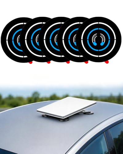 5-Pack Adhesive Magnetic Mount Plates for Starlink Mini & Gen 3 Magnetic Mounts, Magnetic Base Pads for Car Truck SUV Aluminum/Glass Cab Roof, Peel-and-Stick Non-Magnetic Roof Mounting Helper