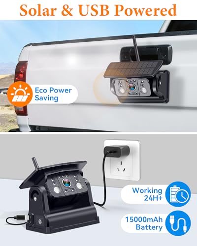 Magnetic Wireless Backup Camera for Truck: Strong Magnet, Portable - size: 5 Inch Monitor