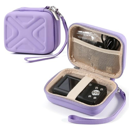 Digital Camera Case for AbergBest 21 Mega Pixels 2.7" LCD Rechargeable HD/Kodak Pixpro/Canon PowerShot ELPH 180/190/Sony DSCW800/DSCW830 Cameras, Travel Carrying Protective Case for Camera- Purple - color: PU Purple