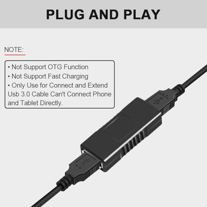 Oxsubor SuperSpeed USB 3.0 Coupler Adapter Type A Female to Female Bridge Extension Connector (2PCS) - style: usb 3.0 adapter female to female