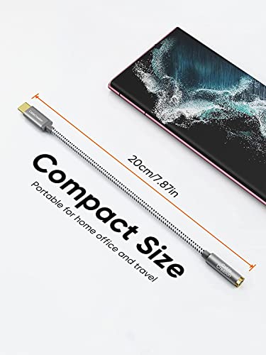 CableCreation USB C to 3.5mm Audio Adapter,0.33FT USBC to Headphone Adapter - style: USB C+3.5mm Audio (1-Port)