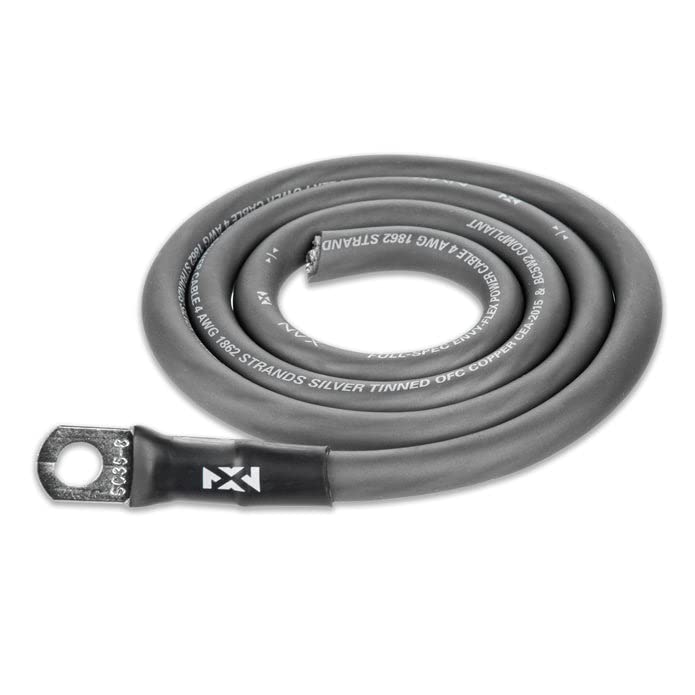 NVX Full Spec 4 Gauge AWG 100% OFC Complete 2-Channel Amplifier Wiring Kit with RCA Cable - XKIT42 - size: 4 Gauge | 2-Channel
