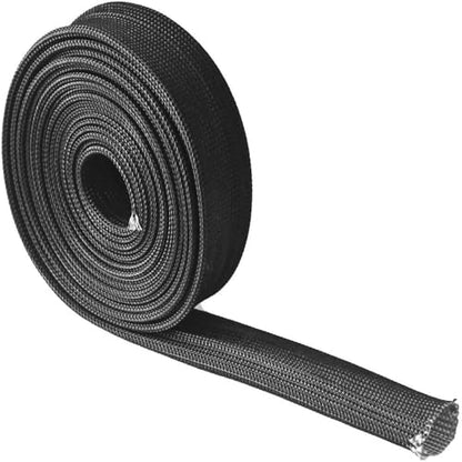 Fuel Line Heat Shield Wire Heat Shield Heat Shield Sleeve Auto Hose Spark Plug Wire Heat Shield Diesel Heater Exhaust Sleeve 2500 Degree for Car&Auto Wire Loom Brake Cable (1" IDX10',Black) - color: Black, size: 1" ID X 10'