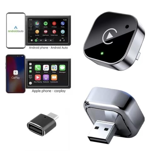 Wireless CarPlay & Android Auto Adapter, USB Dongle