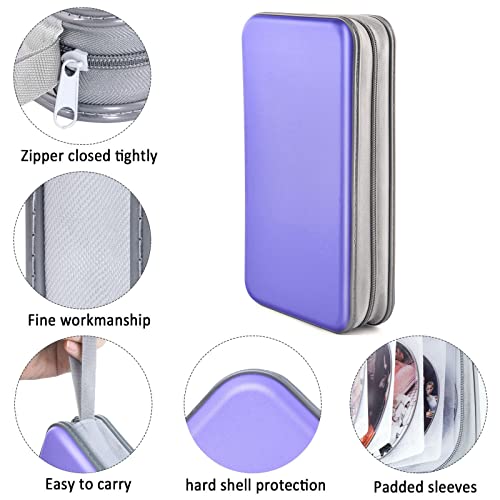 96‑Capacity Hard Plastic CD/DVD Binder for Car, Home & Travel - color: Light Purple