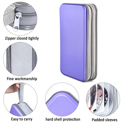 96‑Capacity Hard Plastic CD/DVD Binder for Car, Home & Travel - color: Light Purple