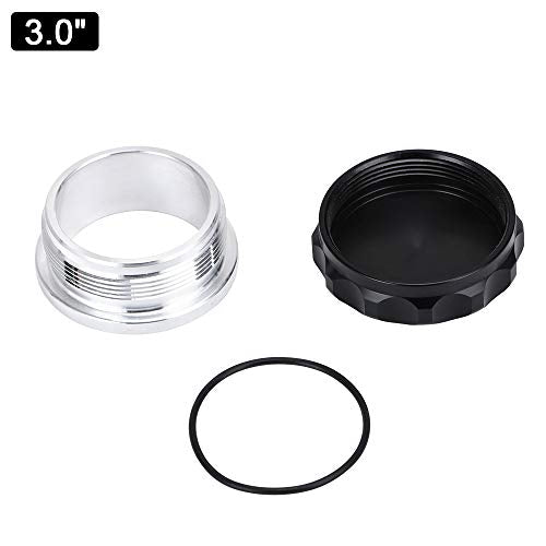 PTNHZ OD 3"/76mm Aluminum Alloy Weld Billet On Filler Neck Cap Oil Fuel Water Tank Black - size: 3"