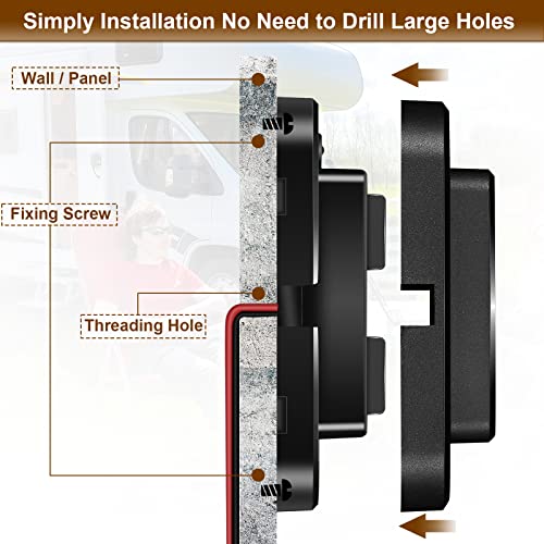 Frienda 2 Pieces 12V USB Automotive USB Panel Mount 12V USB Outlet Multi Switch Panel Car Outlet Socket Power Dual Port 12V 24V Quick Car Port for Cars Bus ATV RV Boat Truck, 3.1 A