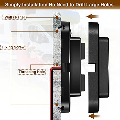 Frienda 2 Pieces 12V USB Automotive USB Panel Mount 12V USB Outlet Multi Switch Panel Car Outlet Socket Power Dual Port 12V 24V Quick Car Port for Cars Bus ATV RV Boat Truck, 3.1 A