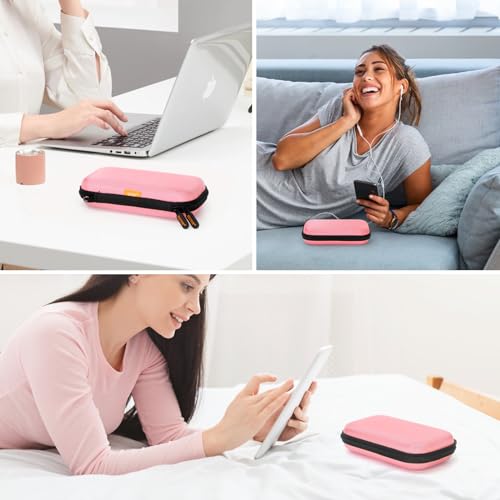 Light Pink Kawaii Hard EVA Case, Shockproof Travel Pouch for Drive - color: Light Pink