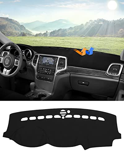 CARTIST Dashboard Cover Mat for 2011-2019 2020 2021 Jeep Grand Cherokee Accessories Dash Cover Suede Dash Mat Sunshade Glare UV Rays Protector (NOT for Jeep Cherokee & Grand Cherokee L) - size: dash mat for Jeep Grand Cherokee 2011-2021