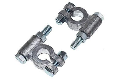 A-Team Performance Battery Terminal Kit - 2.5in Extended, 3/8in Bolt, Universal Fit - Dual Battery, Winch, Industrial Charging - Military Style Top Post Extenders & Locking Nuts