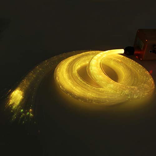 AZIMOM 200pcs 0.04in 9.8ft PMMA Plastic Flash Point Fiber Optic Strands Side Glow Curtain Waterfall Optical Fiber Cables for LED Light Engine Driver Source Decoration - size: 200pcs*0.04in*9.8ft