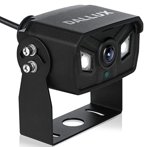 Bus Truck Vehicle Backup Cameras Wide View Angle Cab Cam Rearview Reverse Waterproof Night Vision 4 Pin Camera for Travel Trailer/Pickup/Van/Oversize Truck/Fifth Wheel/RV Camper/Motor Home (12-24V)