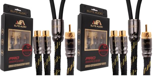 Elite Audio Pro Series 1.5 ft. 100% OFC Copper RCA Cable Y-Adapter - Single Male to Dual Female RCA - Enhanced Sound, Reduced Interference & Versatile Compatibility (Model: EA-PROY2F) (Pack of 2) - size: 1' (ft) (Pack of 2)