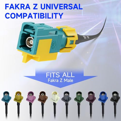 Eightwood Waterproof Fakra Z Female to Female Car Antenna Cable 0.98 Feet - size: 0.98ft/30cm