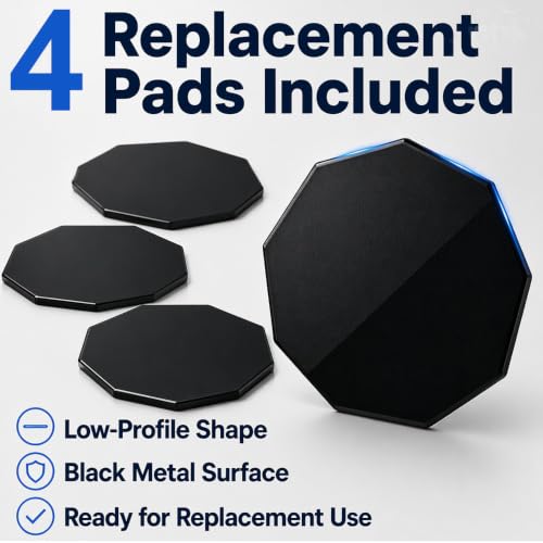 4 Pack Replacement Adhesive Metal Pads for Garmin Low-Profile Magnetic Mount, Heat-Resistant Windshield Sticky Pads Fit for Garmin Dash Cam 45 46 47 55 56 57 65W 66W 67W Tandem Speak Plus (4)