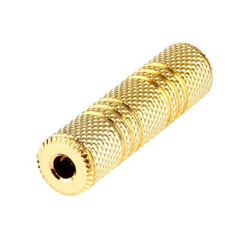 SatelliteSale Auxiliary 3.5mm Jack Stereo Female to Female Extension Gold Plated Coupler