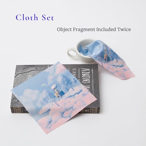 Artistic Microfiber Cleaning Cloth (2-Pack) – Cloud Wonderland Series 01: Suitcase (Journey) - color: Journey