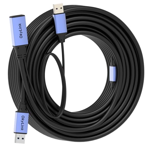 OkyLink Active USB 3.0 Extension Cable A to A, Male to Female 50ft - color: USB3.0(5Gbps), size: 50ft (15m)