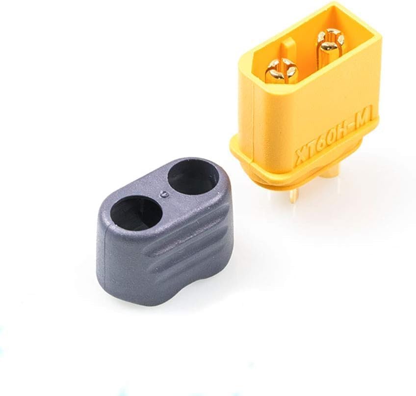 12 Pair XT60H Connectors (XT60 Upgrade), XT60H Male Female Bullet Connectors Power Plugs with Sheath for Lipo Battery RC Planes Cars