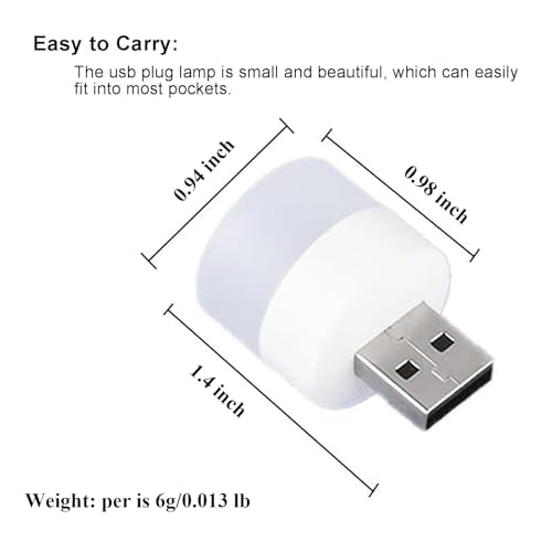 Sokelinn-six 6 Pack Mini USB Night Light, Plug in LED Lamp Decorative Lighting Party Festival (Blue) - color: Blue