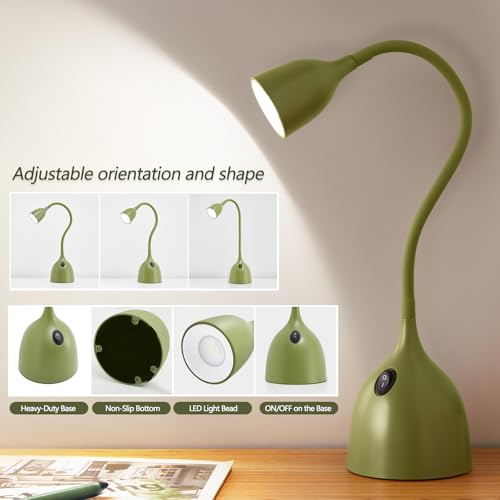 EJIAXIN Desk Lamp for College Dorm Room - LED Reading Light, Green - color: Green