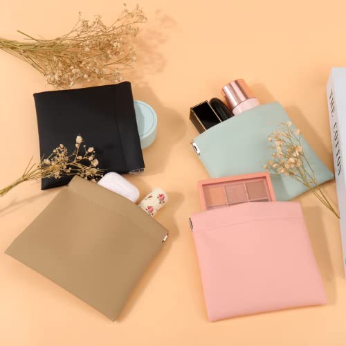 BUSOHA 3 Pack Small Makeup Bags for Purse - Coin Purse for Women - color: 3 PCS - Black