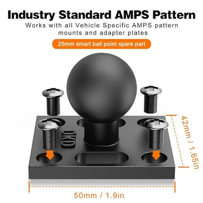 Tablet Holder for Truck, Heavy Duty Drill Base Tablet Car Mount with 5.91" Arm for Truck/Cars/Walls, iPad Holder Compatible with iPad Pro, Kindle Fire, and All 4.7-13.5" Devices