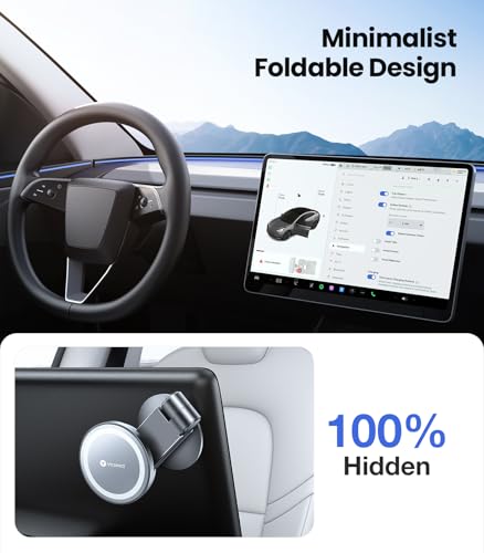VICSEED Tesla Phone Mount for Model 3/Y,[Strongest Magnet] Car Phone Holder - color: Quicksilver