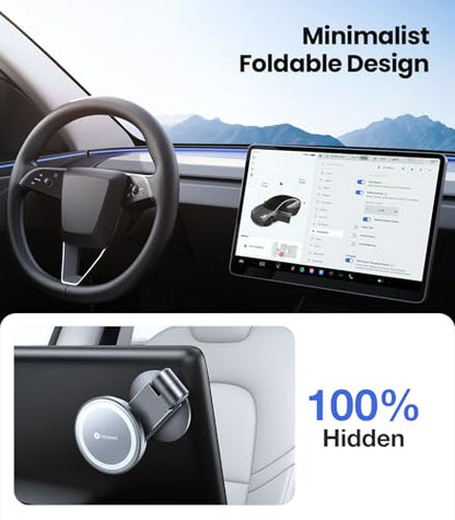 VICSEED Tesla Phone Mount for Model 3/Y,[Strongest Magnet] Car Phone Holder - color: Quicksilver