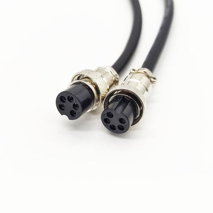 GX16 5 Pin Cable Double Female Head Aviation Cordset, GX16 5 Pin Panel Mount Circular Metal Aviation Connector Adapter Female to Female 20AWG（2Meter） - size: 6.56ft