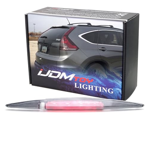 iJDMTOY White/Clear Lens Full LED High Mount Third Brake/Stop Light Assembly Compatible With 2012-2016 Honda CR-V - style: Clear Lens