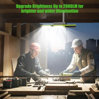 2 PCS Work Light Magnetic,2600ML LED Mechanic Lights, Rechargeable Light, Underhood Light with Hooks for Car Repairing/Garage/Workshop/Emergency/Inspection