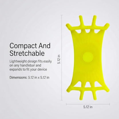 Yellow Bike & Motorcycle Phone Holder – 360° Rotating Universal Mount for iPhone, Samsung & Smartphones - color: yellow