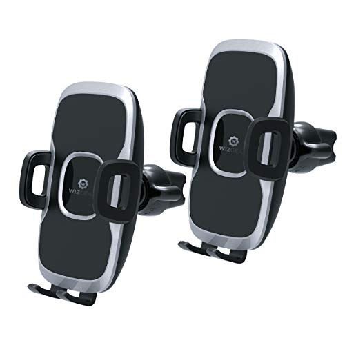 WizGear Phone Holders for Your Car, Car Air Vent Phone Mount, Car Phone Holder with Twist Lock Hook Clip for A Strong Hold to Vent, Compatible with iPhones and All Smartphones (2 Pack)