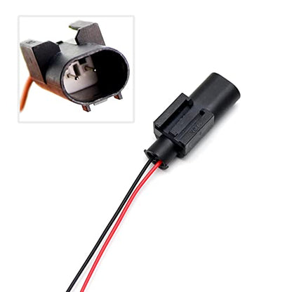iJDMTOY Pair OE-Spec 2-Pin MQS 1-967570-1 Male End Side Marker, Parking Lamp, GPS, Sensor Connectors/Sockets w/ 5-Inch Pigtails Compatible With European Cars