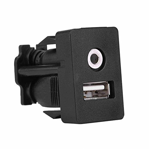 USB and 3.5mm Car Mount Panel, Lightweight Portable Flush Mount Dash Extension Cable with High Speed Data Transfer, for Most Vehicles Audio Devices