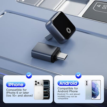 Wireless CarPlay & Android Auto Adapter, Convert Wired to Wireless - color: Dark Grey