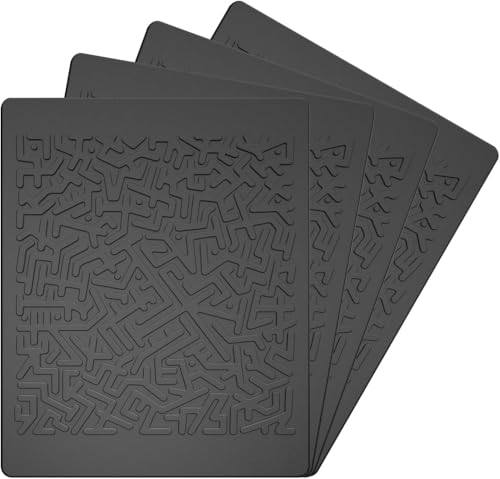 Car Dashboard Non Slip Mat, JIMISHA Anti Slip Pad, Anti Slide Sticky Dash Pad, Multifunctional Fixate Gripping Gel Pad for Radar Detector, Cell Phone, Keys, Glass, GPS, Coins 6.3x5.1 inch (4 Pack) - color: Black - 4 Pack