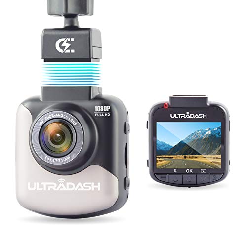 UltraDash Dash Cam, Magnetic Charging Mount, HDR High-end Night Image Sensor, 6 Layers Glass F1.8 140 Degree Wide Angle Lens, G-Sensor, 2 Inch LCD, Super Capacitor, Loop Recording - style: UltraDash C1
