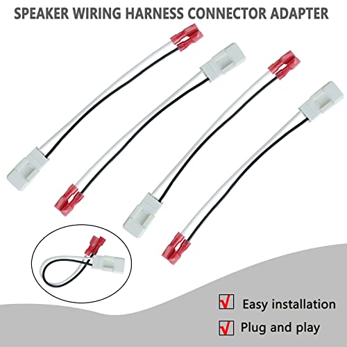 4 Pack Speaker Harness 72-6514 Door Speaker Replacement Wire Harness - style: 72-6514