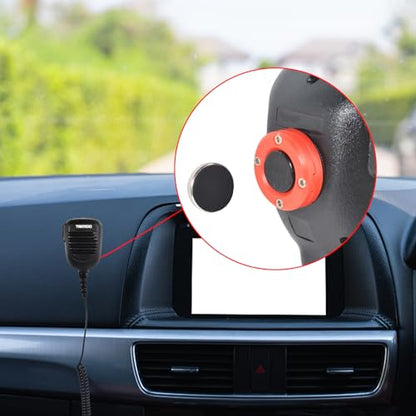 UAYESOK Magnet CB Mic Holder, Portable Vehicle Mic Clip Mount - color: Red