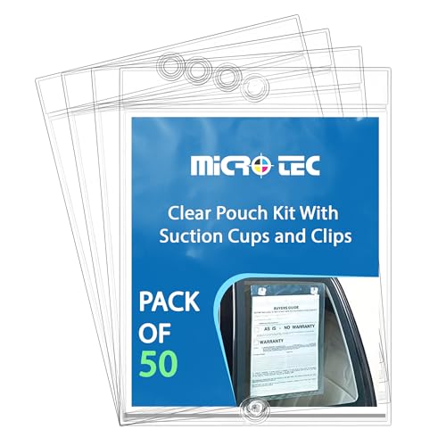 MICRO TEC Buyers Guide Document Holder Pouch Kit - 8.5 x 13 Clear 50 Pack - size: Pack of 50