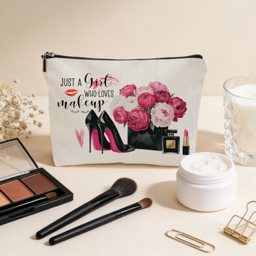 Fashion Makeup Bag, Floral High Heel Cosmetic Bags Travel Organizer Bag - color: Multicolor 0078