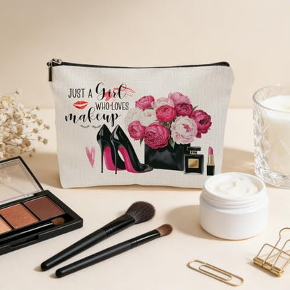 Fashion Makeup Bag, Floral High Heel Cosmetic Bags Travel Organizer Bag - color: Multicolor 0078