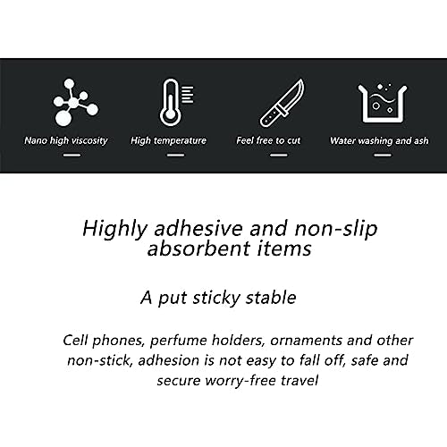 2pack Sticky Upgraded Anti-Slip mat - Non-Slip Rubber, 10.6 X 5.9 Inches - Universal Car Dashboard Sticky Mat for Phone, Sunglasses, Keys - Black/Leather Pattern - 27 * 15cm - color: HF201