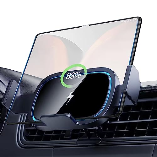 Wireless Car Charger Mount for Samsung Galaxy Z Fold 8 7,15W Fast Charging - color: Black-Without Car Charger