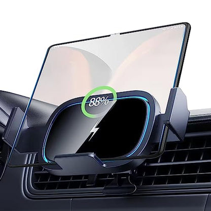 Wireless Car Charger Mount for Samsung Galaxy Z Fold 8 7,15W Fast Charging - color: Black-Without Car Charger